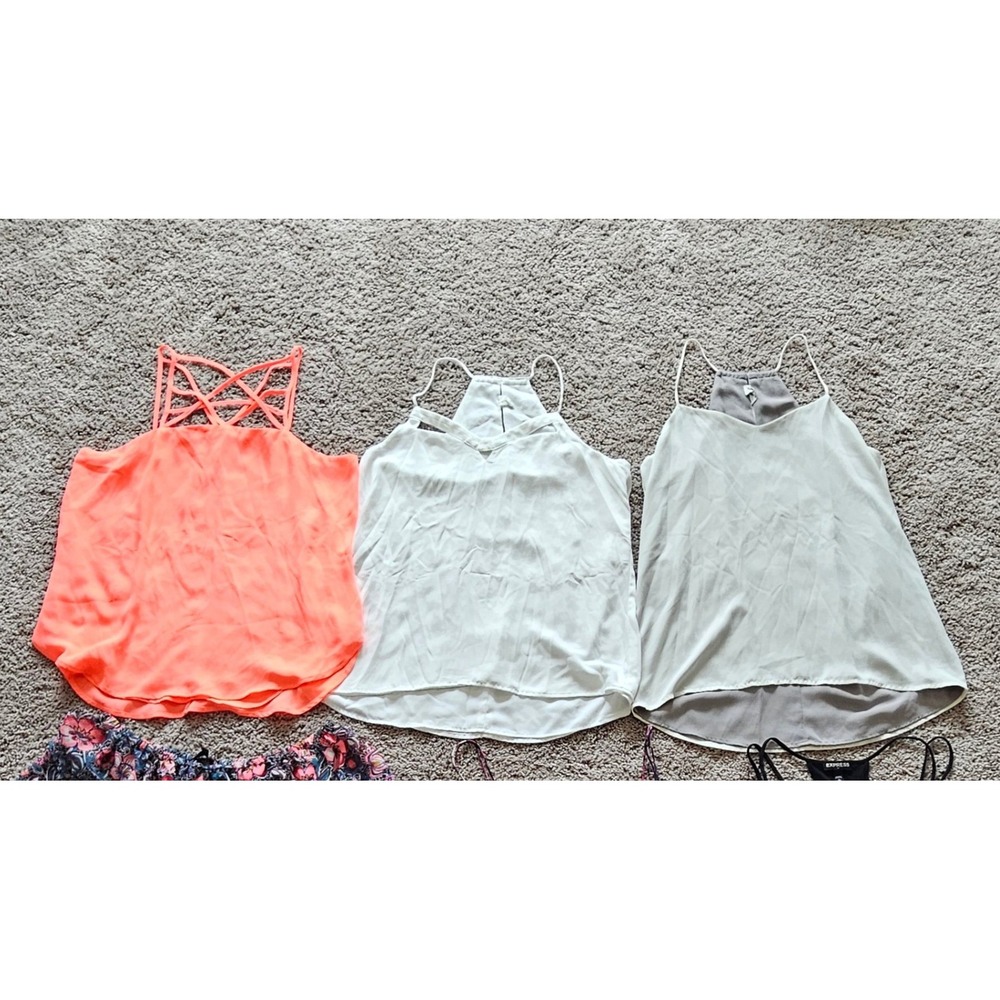 Express Camisole Tank Tops Lot of 3 Size M Strappy Minimalist Summer Layering
